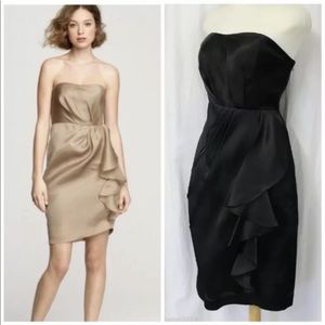 ⭐️Jcrew black strapless silk dress -size 8⭐️